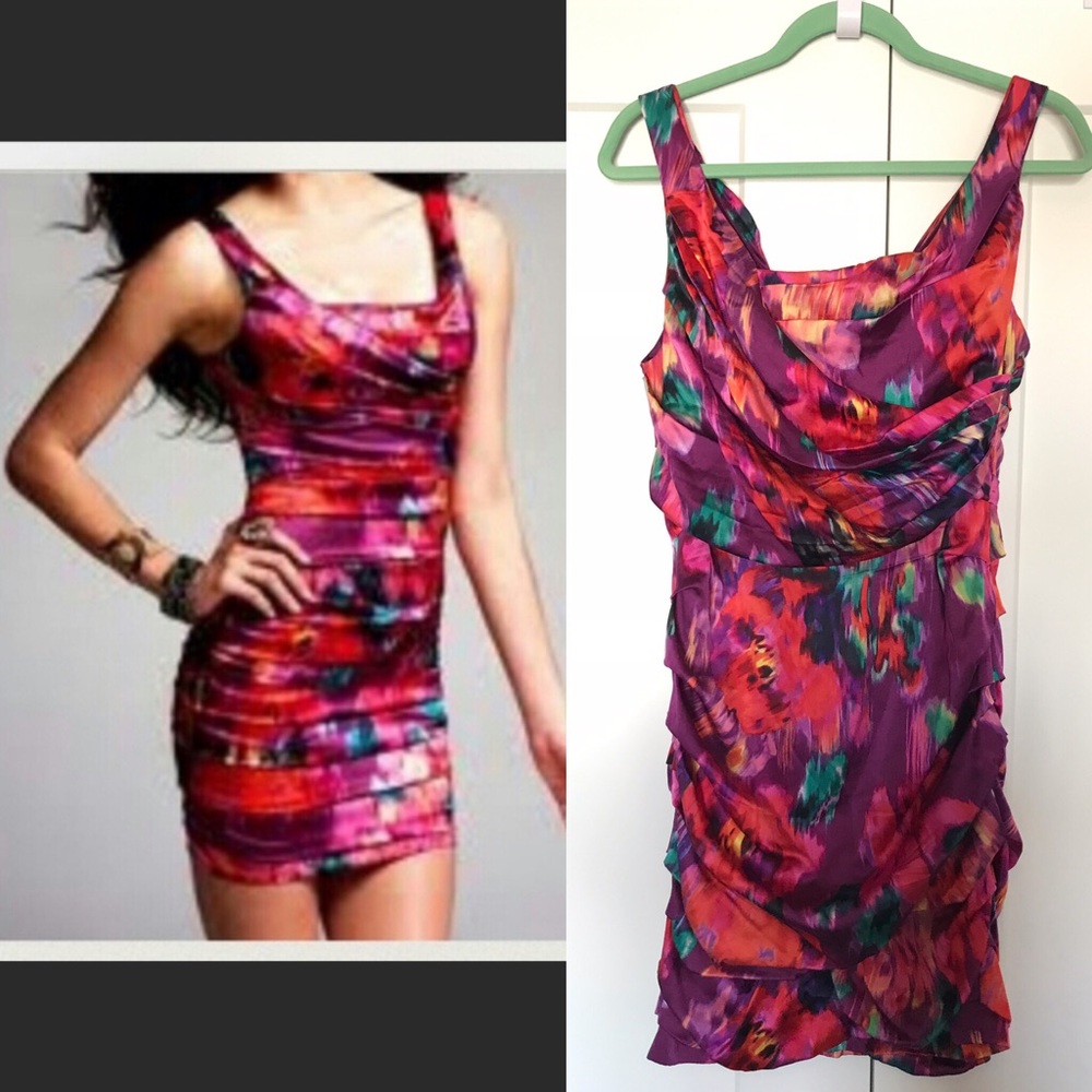 Bright floral mini dress